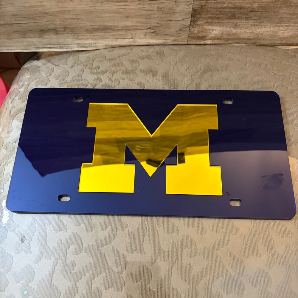 Rico Industries University of Michigan Wolverines Acrylic Mirror License Plate